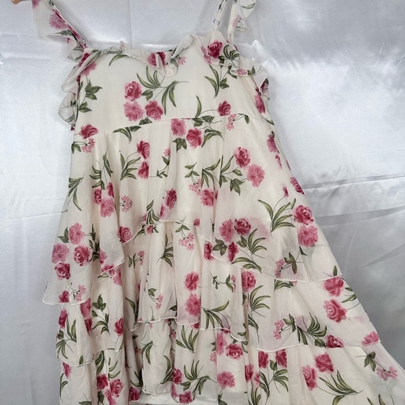 NWOT Wild Fable Floral Tiered Lined Mini Dress Adjustable Straps Size Medium - Picture 7 of 9